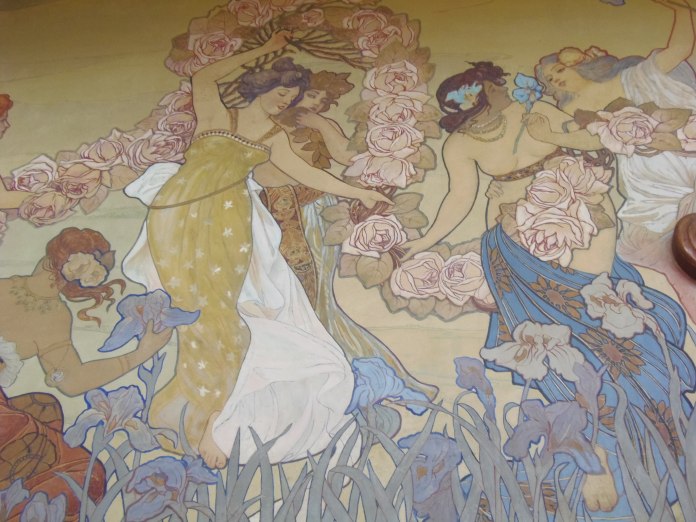 Détail d'une des fresques de la Villa Igiea.