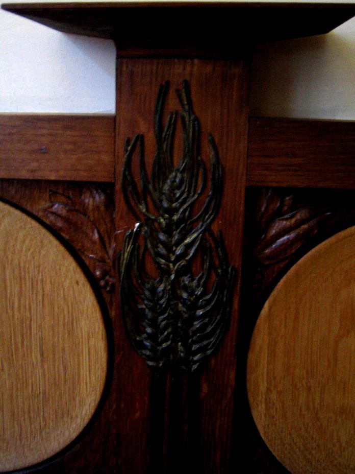 Détail des boiseries de la salle à manger.