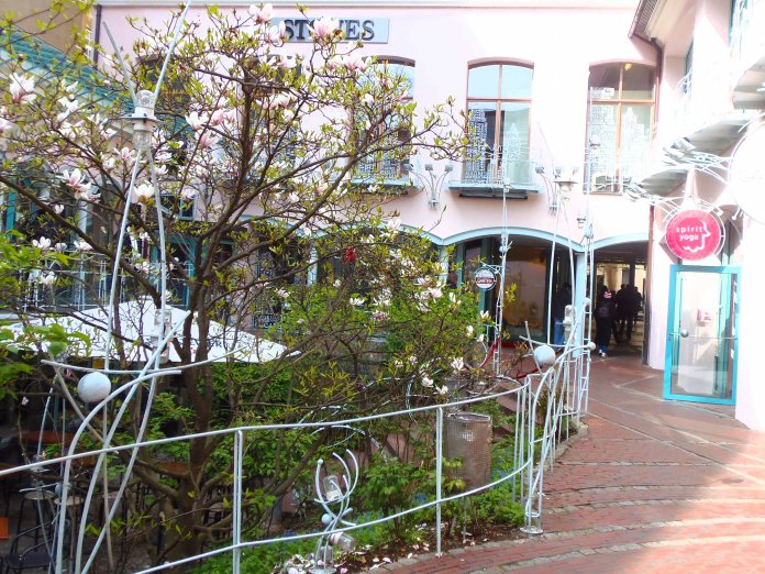 Un jardin intérieur au sein des Hackesche Höfe (Berlin).