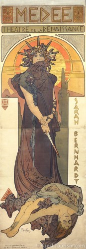 Affiche d'Alfons Mucha au Musée Alfons Mucha à Prague. Courtesy CCR Czech Tourism.