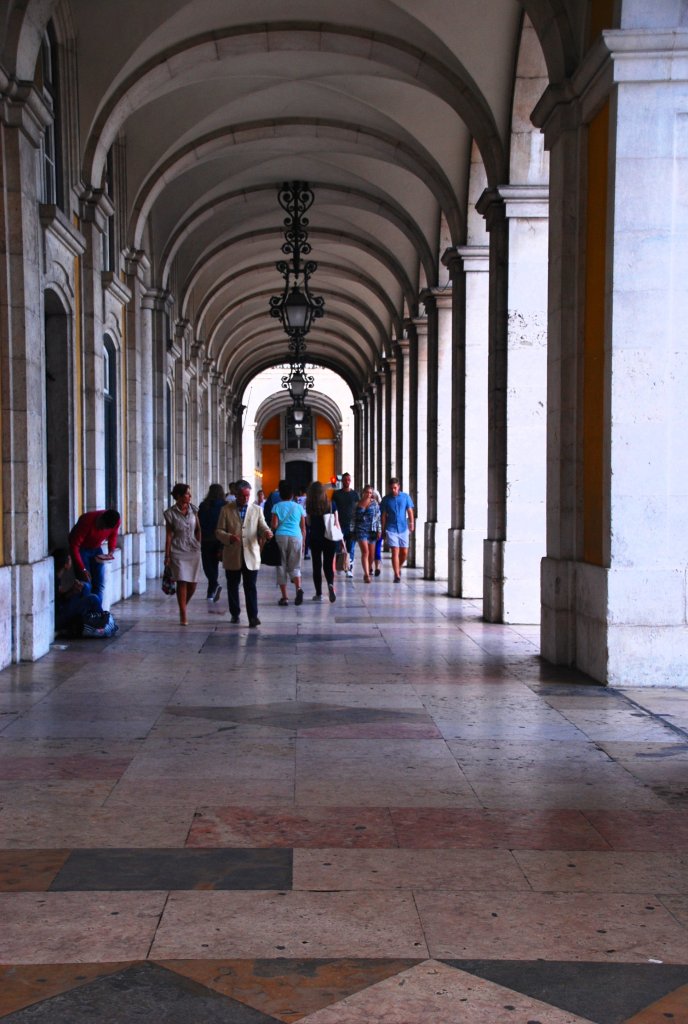 Praça do Comercio, arcades, Lisbonne, Lisboa, Portugal