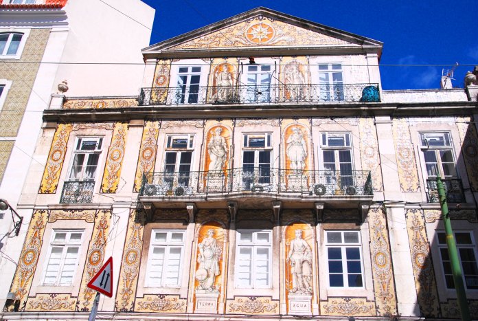 Casa do Ferreira das Tabuletas, azulejos, Lisbonne, Lisboa, Portugal.