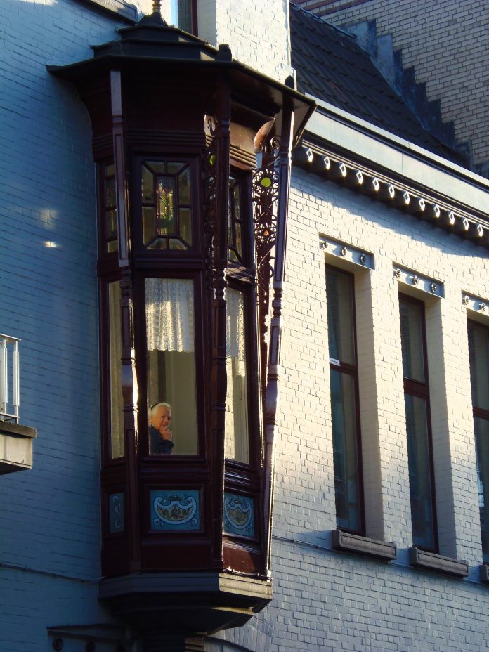 Bow window, Zurenborg, Anvers, Antwerpen, Belgium, Flandres
