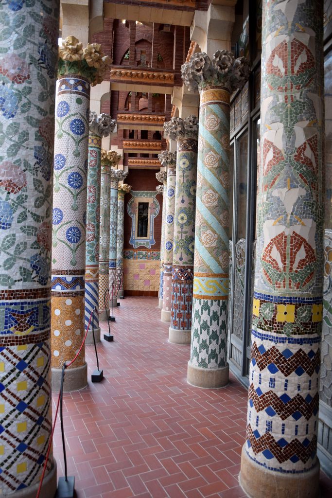 Colonnes Palais de la musique catalane Barcelone Barcelona