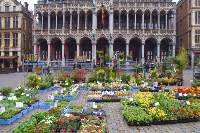 marché aux fleurs grand place Bruxelles Brussels