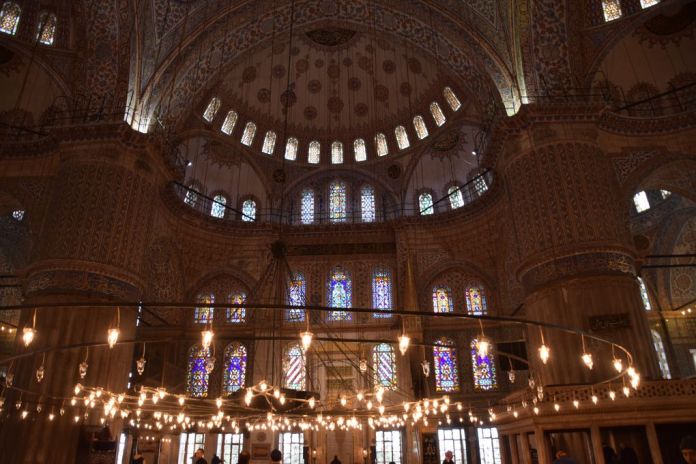 Mosquée bleue istanbul lumière