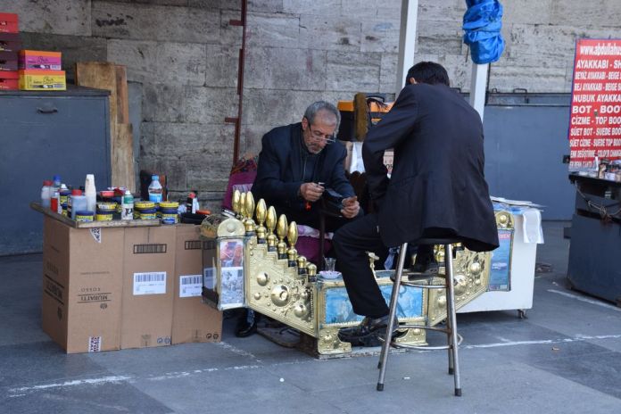 cireur de chaussures Istanbul