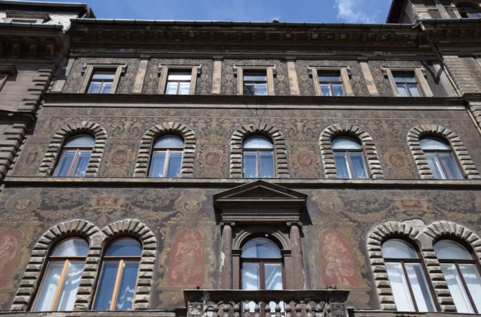 sgraffites Andrassy Budapest Hongrie Hungary