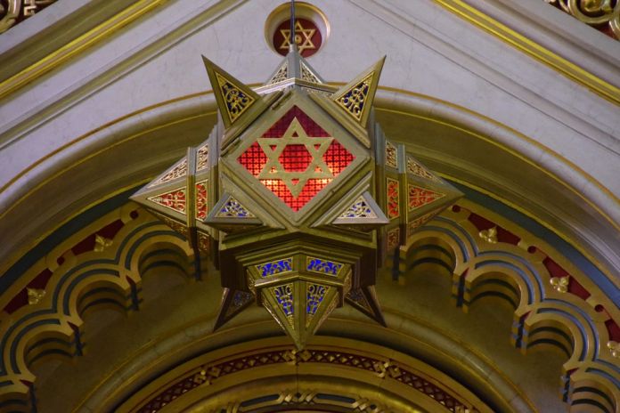 lanterne Grande Synagogue Budapest Hongrie Hungary