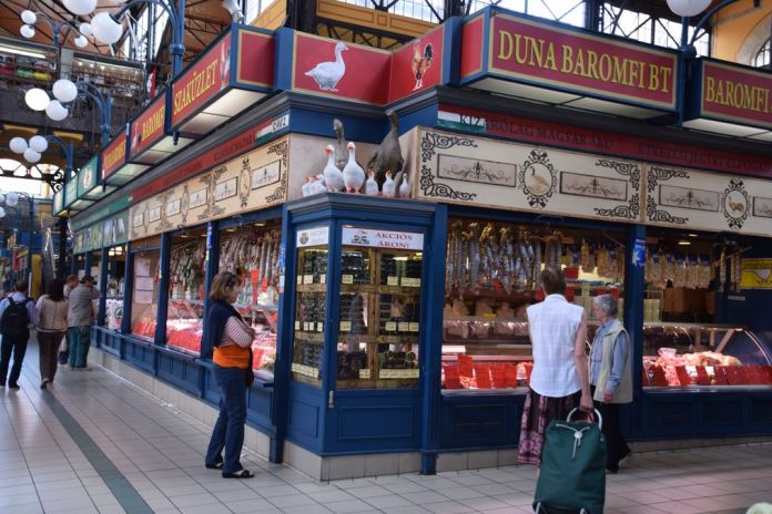 foie d'oie grand marché Budapest Hongrie Hungary