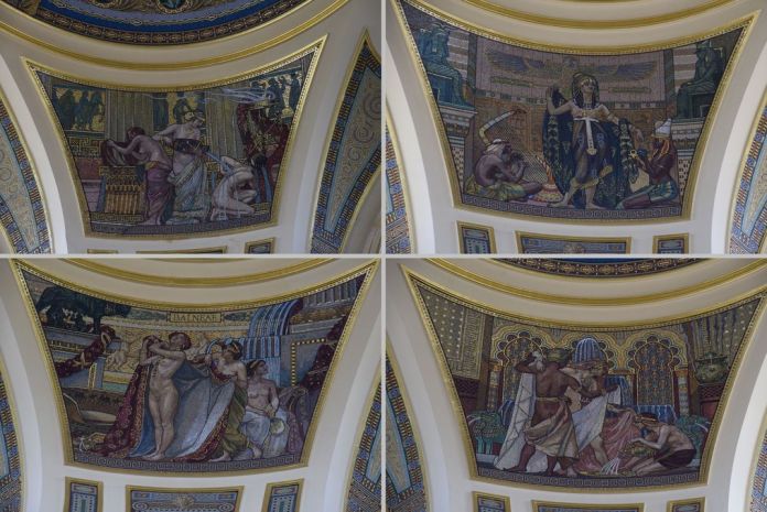 chapiteaux entrée bains szechenyi Budapest Hongrie Hungary