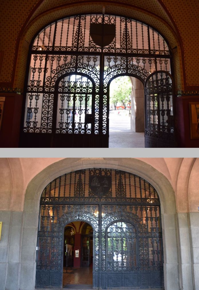 porte entrée de la mairie de Subotica recto verso Subotica Serbie