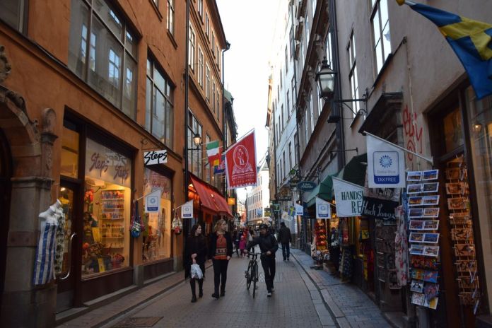touristes Gamla Stan Stockholm suède sweden
