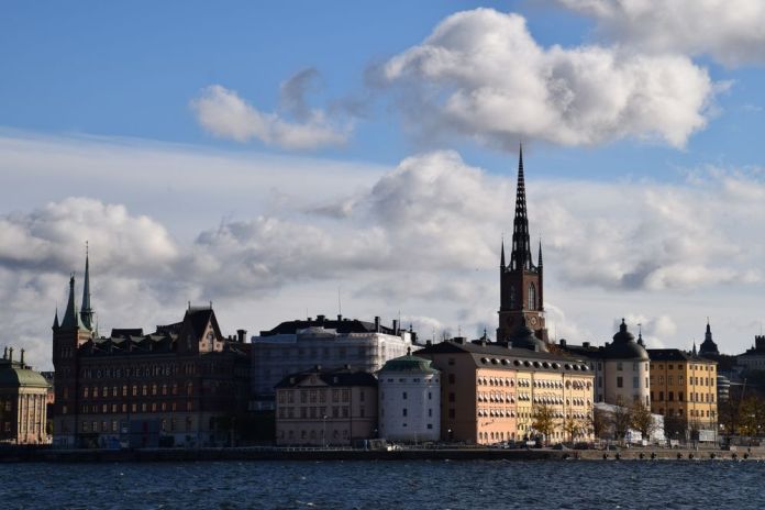 stockholm depuis hôtel de ville suède sweden