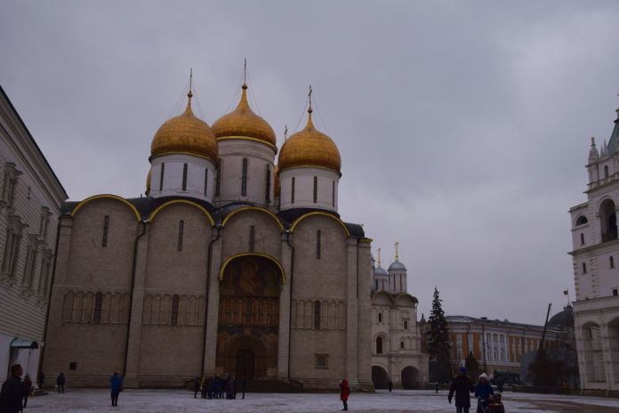 cathédrale de la dormition kremlin moscou moscow russie russia