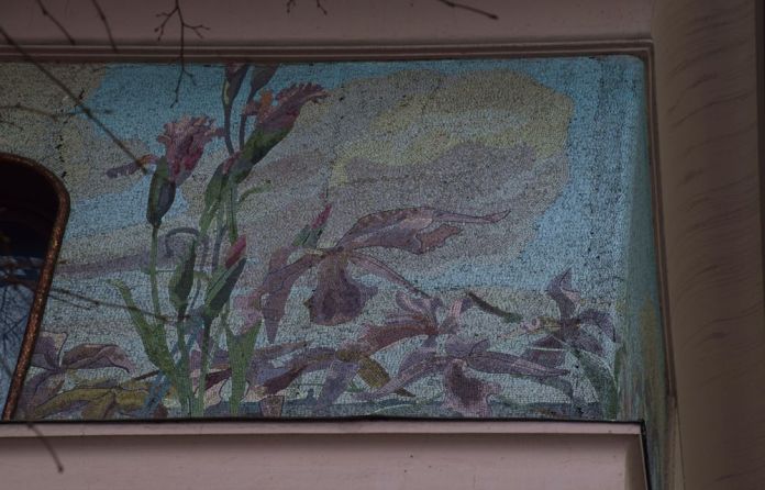 fleurs en mosaïques maison musée Gorki moscou moscow russie russia