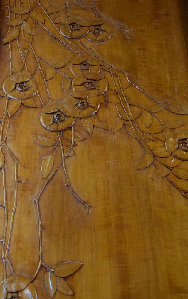 panneau en bois sculpté maison musée gorki moscou moscow russie russia