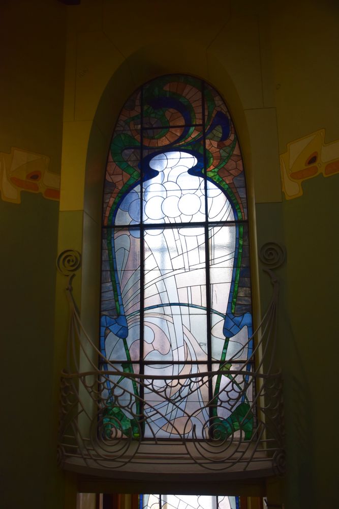 grand vitrail balcon maison musée gorki moscou moscow russie russia