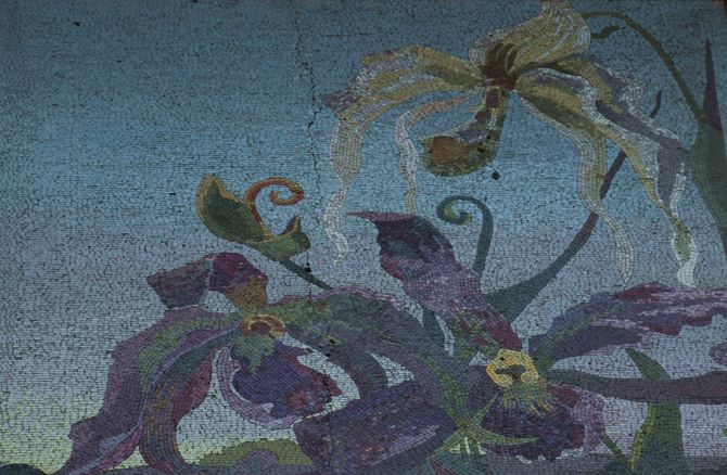 panneau orchidées maison musée gorki moscou moscow russia russie