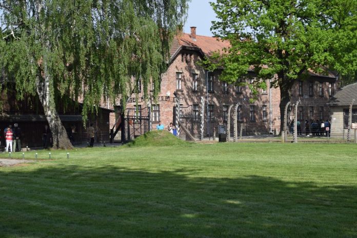 en arrivant à Auschwitz