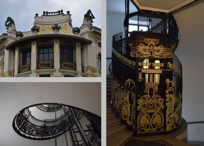 fronton angle ascenseur maison aux médaillons vienne