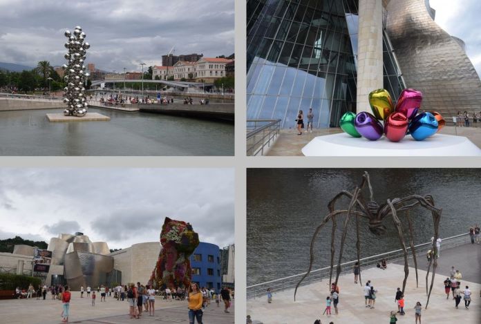 autour du guggenheim oeuvres du musée à Bilbao