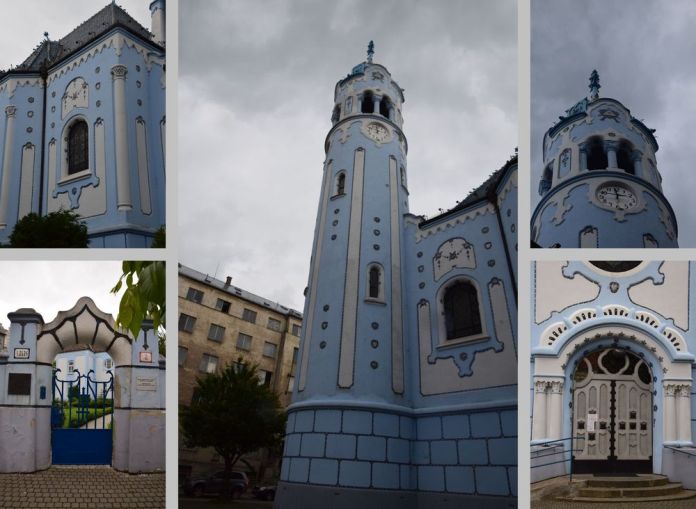 architecture travaillée église bleue bratislava