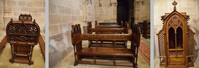 mobilier église panthéon réalisé par Gaudi