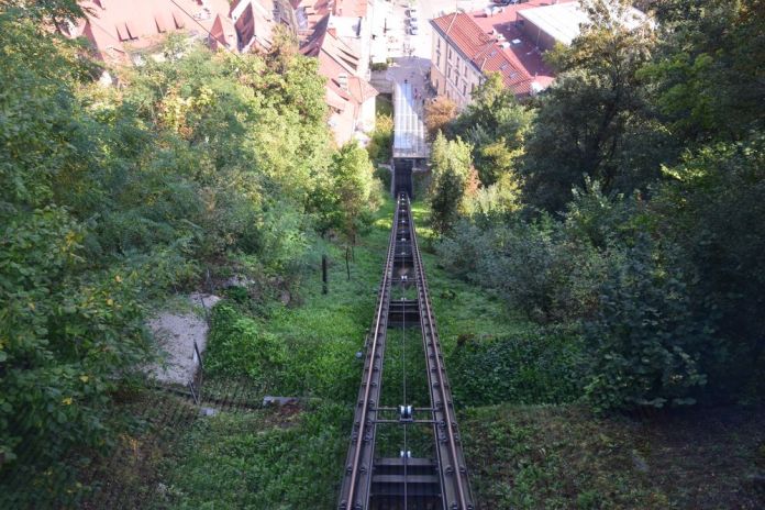 descente vertigineuse château ville ljubljana