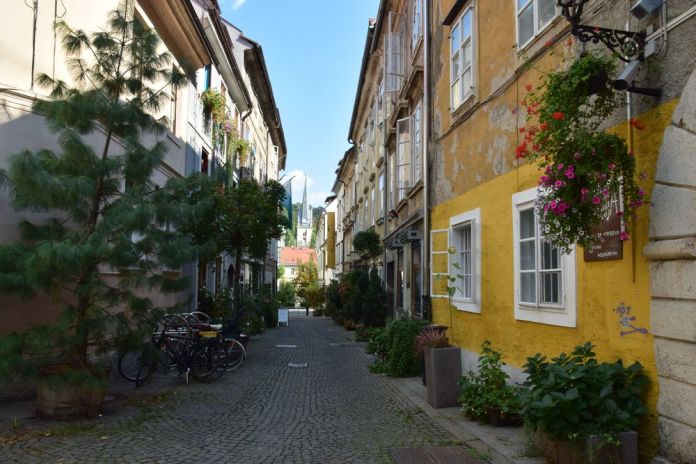 comment imaginer qu'on est au centre de Ljubljana