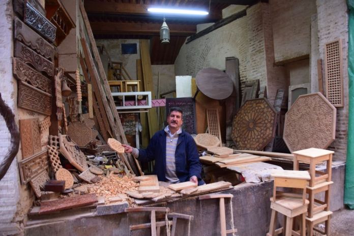 atelier ébénisterie souk Médina de Fès