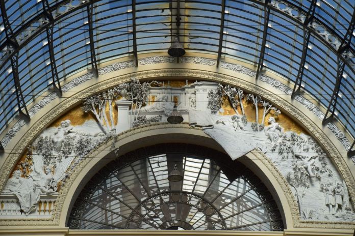 détail arc de verrière Galeria Umberto 1er Naples