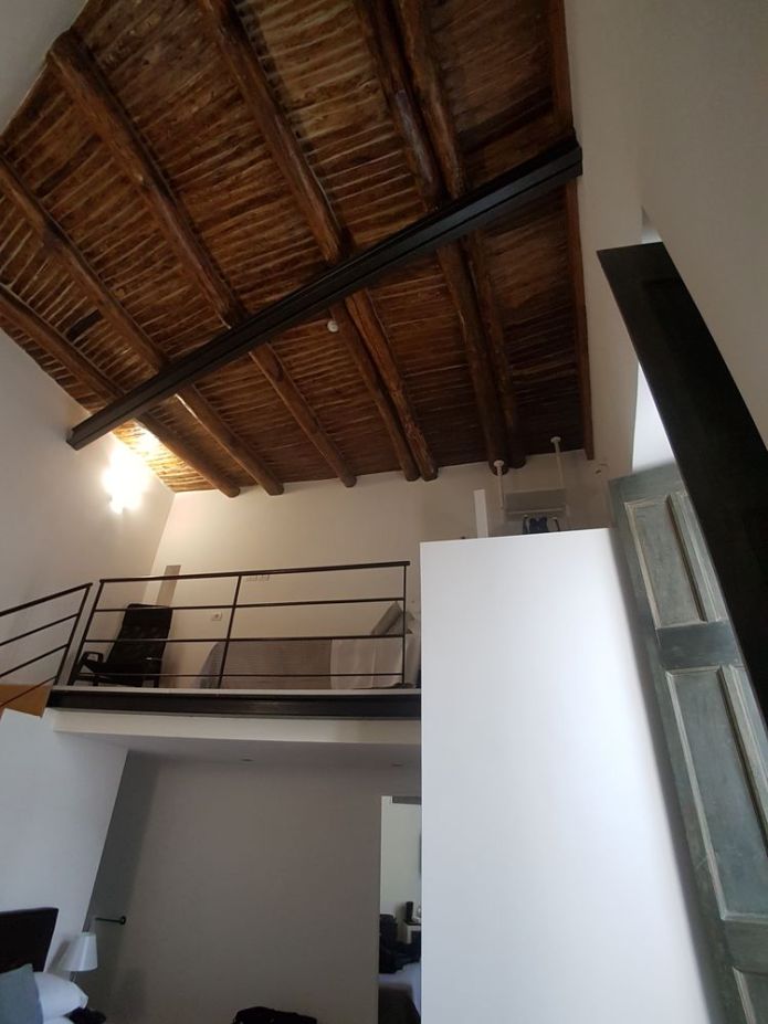 plafond en bois hôtel Santa Chiara, Naples