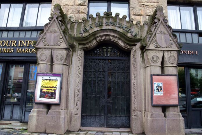 entrée latérale palais culture targu mures