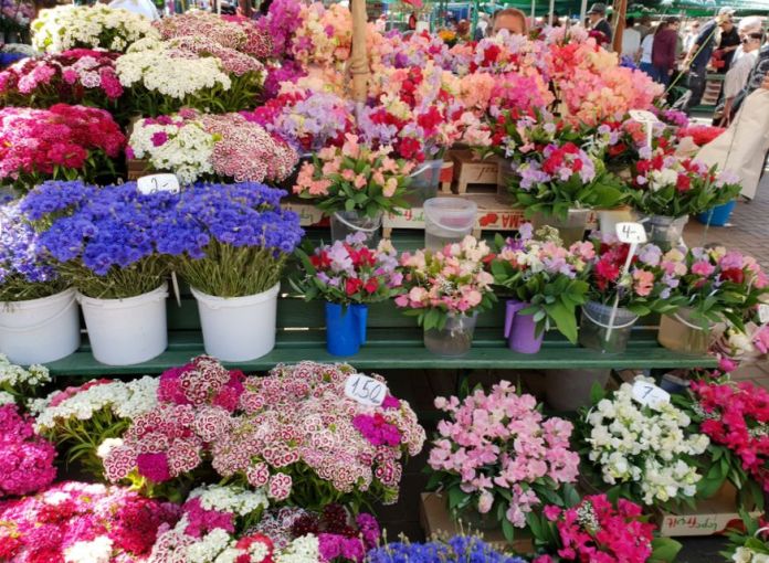 fleurs grand marché de Riga