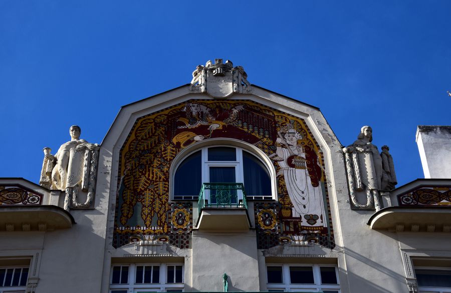 Prague, fronton, artnouveau