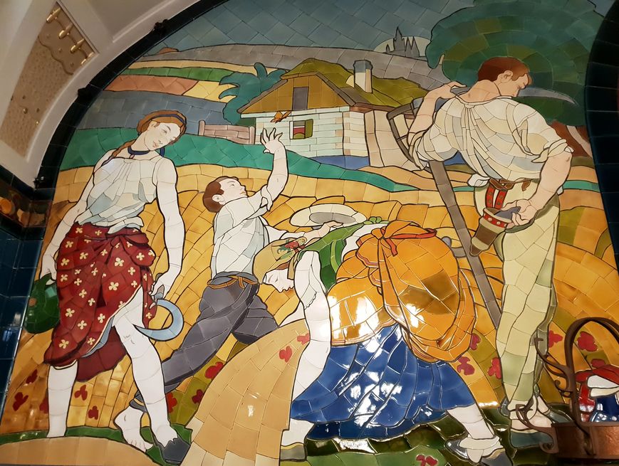 Prague, tableau, céramique, ArtNouveau, MaisonMunicipale