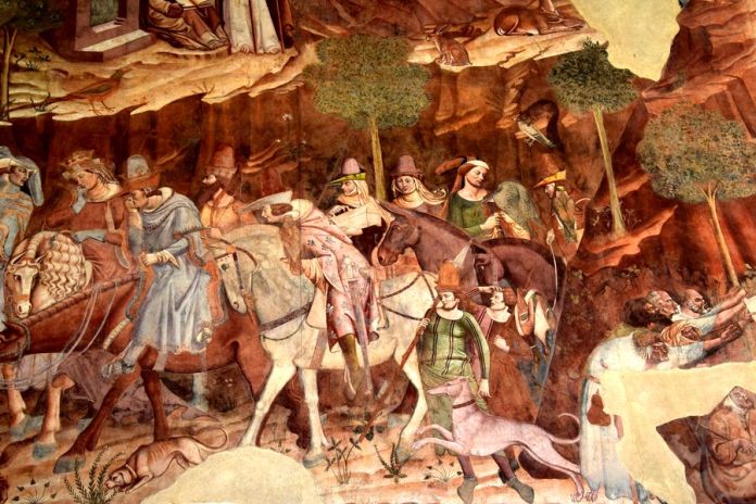 scène de cavaliers campo santo pise